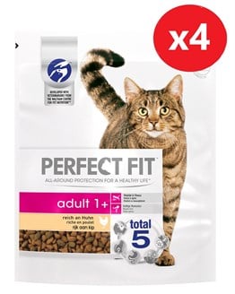 Perfect Fıt Yetişkin Hindili Kuru Kedi Maması 750Gr*4 Adet