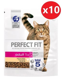 Perfect Fıt Yetişkin Hindili Kuru Kedi Maması 750Gr*10 Adet
