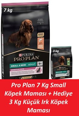 Pro Plan 7 Kg Small Köpek Maması + Hediye 3 Kg Küçük Irk Köpek Maması