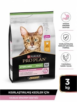 Pro Plan Delicate Tavuklu Kısırlaştırılmış Kedi Maması 3 Kg