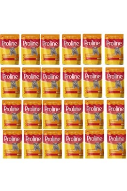 Proline Pouch Tavuklu Yaş Kedi Maması 24 x 85 gr