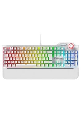 Rampage Hydra R6 Full Color RGB LED Gaming Pro Red Switch Mekanik Klavye - Beyaz