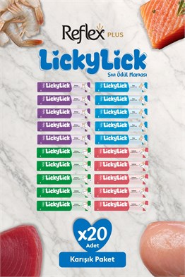 Reflex Plus Lickylick Sıvı Ödül Maması Karışık Paket 15 gr x 20 Adet