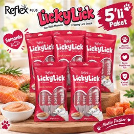 Reflex Plus LickyLick Somonlu Sıvı Ödül Maması 5li PAKET
