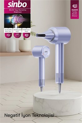 Sinbo SHD-1740 BLDC Saç Kurutma Makinesi Mavi 