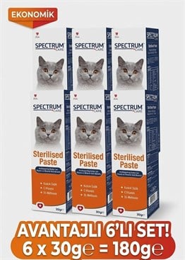 Spectrum Care Kısırlaştırılmış Kediler İçin Vitaminli Malt Paste 30 G*6 Adet