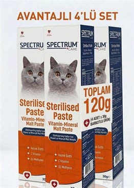 Spectrum Care Kısırlaştırılmış Kediler İçin Vitaminli Malt Paste 30 G*4 Adet