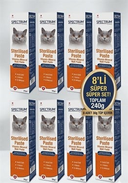 Spectrum Care Kısırlaştırılmış Kediler İçin Vitaminli Malt Paste 30 G*8 Adet