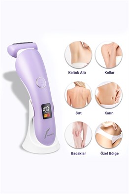 Veryfit IPX7 Su Geçirmez 3 in 1 Epilatör Bacak Sırt Yüz Bikini Bölgesi Tıraş Makinesi