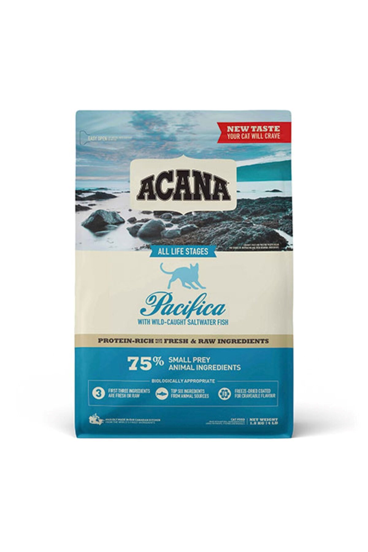 Acana Pacifica Okyanus Balıklı Tahılsız Kedi Maması Tüm Irk ve Yaşam Evreleri 1,8 Kg