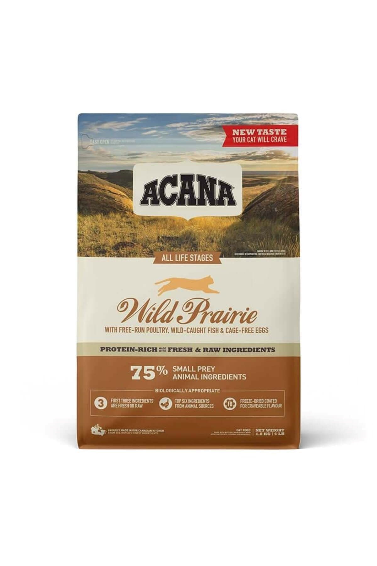 Acana Wild Prairie Tavuklu ve Göl Balıklı Tahılsız Kedi Maması 1.8 Kg