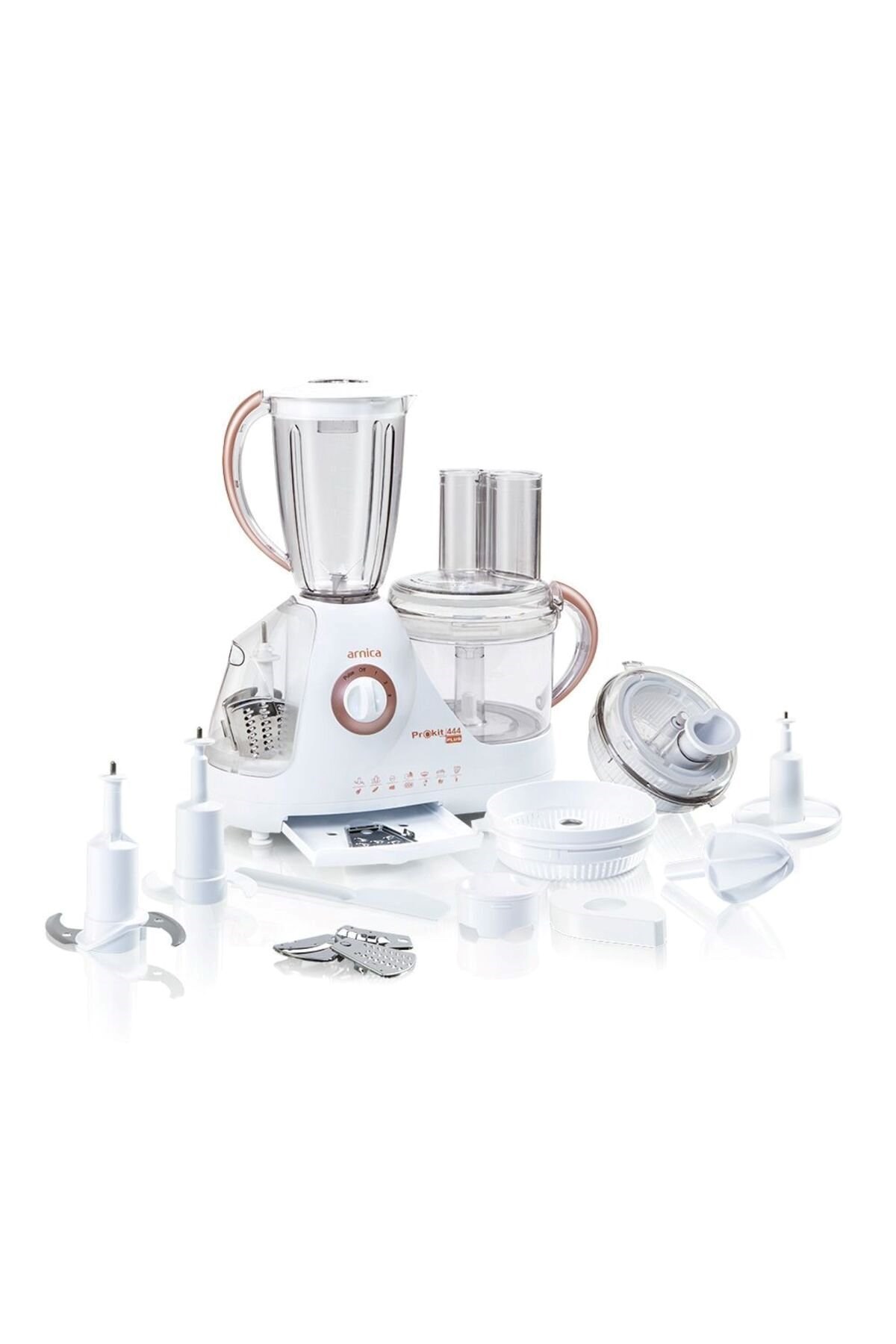 Arnica Prokit 444 Plus Kompakt GH21020 Beyaz 800 W Mutfak Robotu