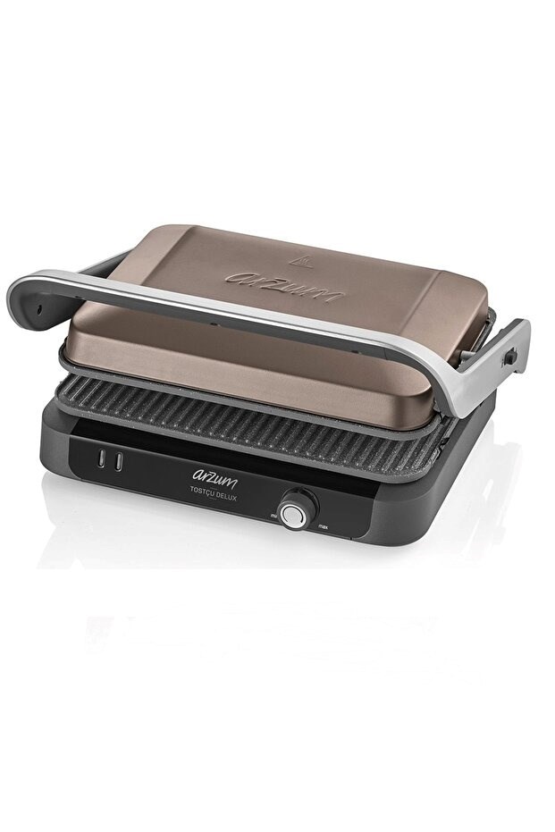 Arzum Tostçu Delux Izgara ve Tost Makinesi 6 Dilim Kapasiteli 1800W Toprak - AR2047