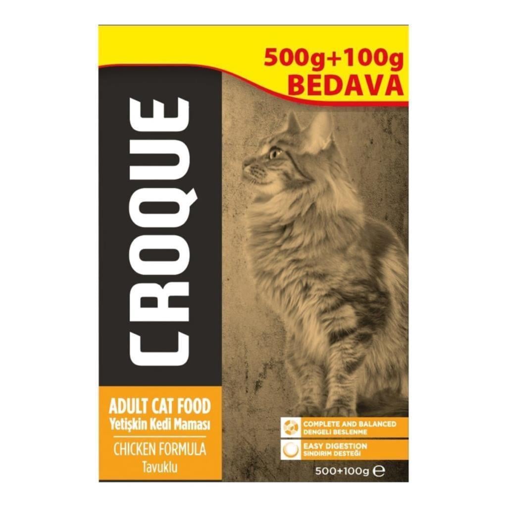 Croque Tavuklu Yetişkin Kedi Mama 500+100 Gr