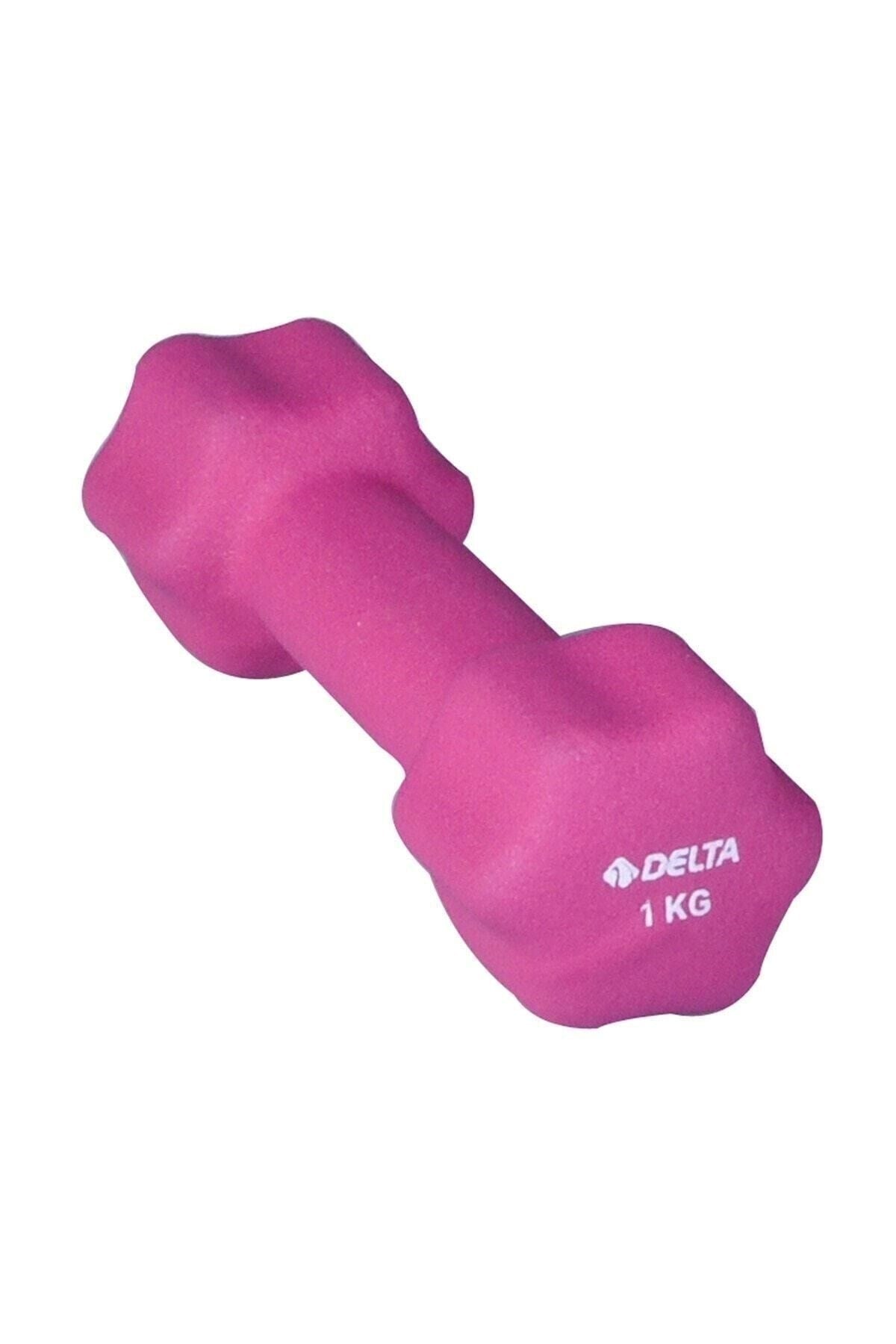 Delta 1 Kg x 1 Adet Deluxe Neopren Kaplı Fuşya Demir Dambıl KDN 901 1 