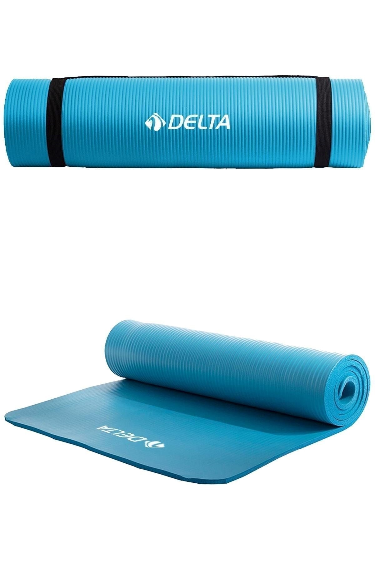 Delta Konfor Zemin 10 mm Taşıma Askılı Pilates Minderi Yoga Matı Mavi TNF 907