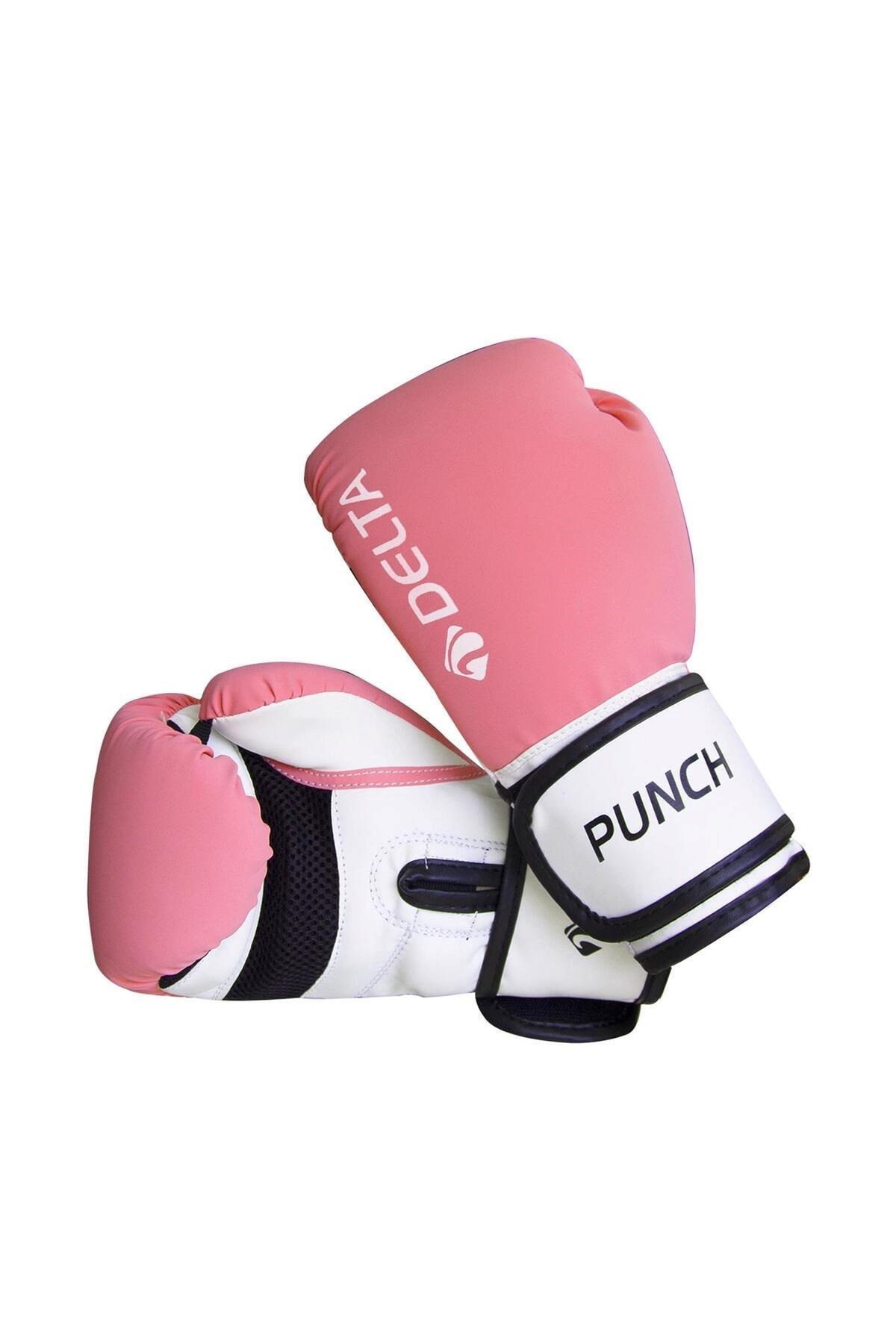 Delta Punch Dura-Strong Pembe-Beyaz Boks Eldiveni 8 OZ