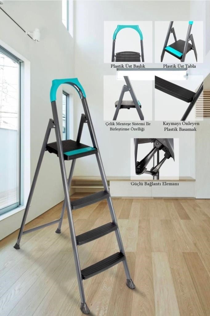 Doğrular 51303 Riser 3+1 Plastik Basamaklı Merdiven