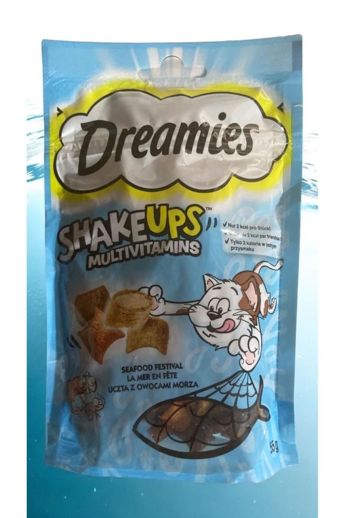 Dreamies Shake Ups Ton Balığı Somon Ve Karidesli Kedi Ödülü 55 Gr X 6 Adet