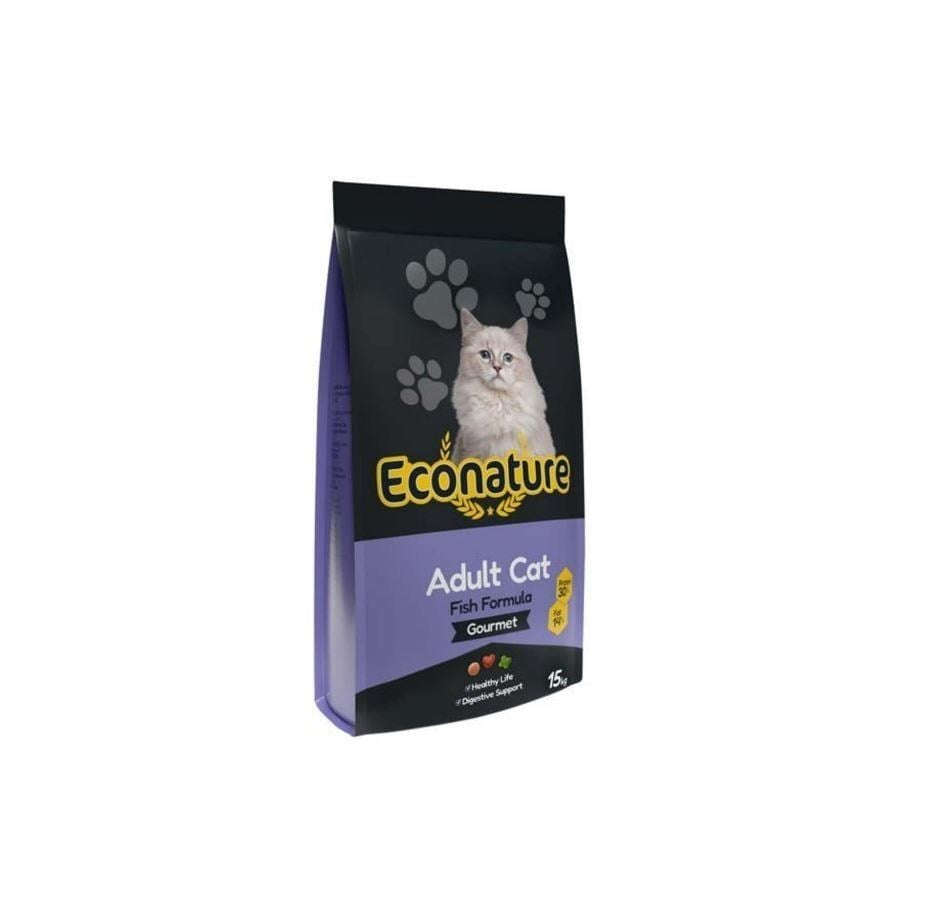 EcoNature PLUS Gurme Balıklı Renkli Yetişkin Kedi Maması 15 Kg