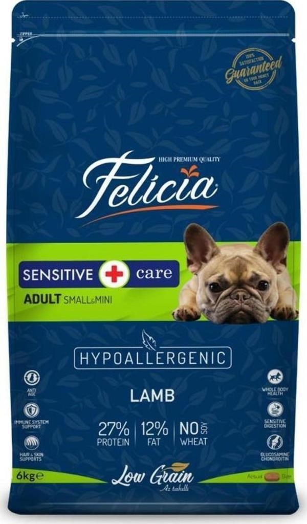 Felicia Düşük Tahıllı Hipoalerjenik Kuzu Etli Küçük Irk Yetişkin Köpek Maması 6 Kg