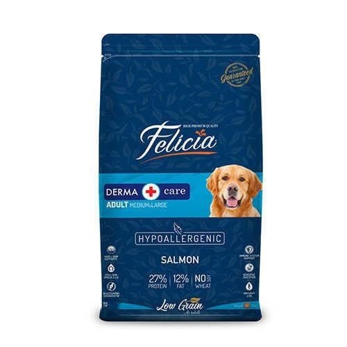 Felicia Hypoallergenic Medium Large Somonlu Düşük Tahıllı Yetişkin Köpek Maması 3 Kg