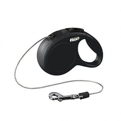 Flexi New Classic İp Siyah XS Gezdirme Tasması 3 Mt