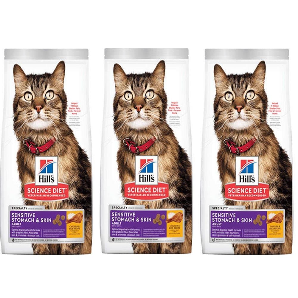 Hills Feline Sensitive Skin Tavuklu Yetişkin Kuru Kedi Maması 1,5 Kg 3 Adet