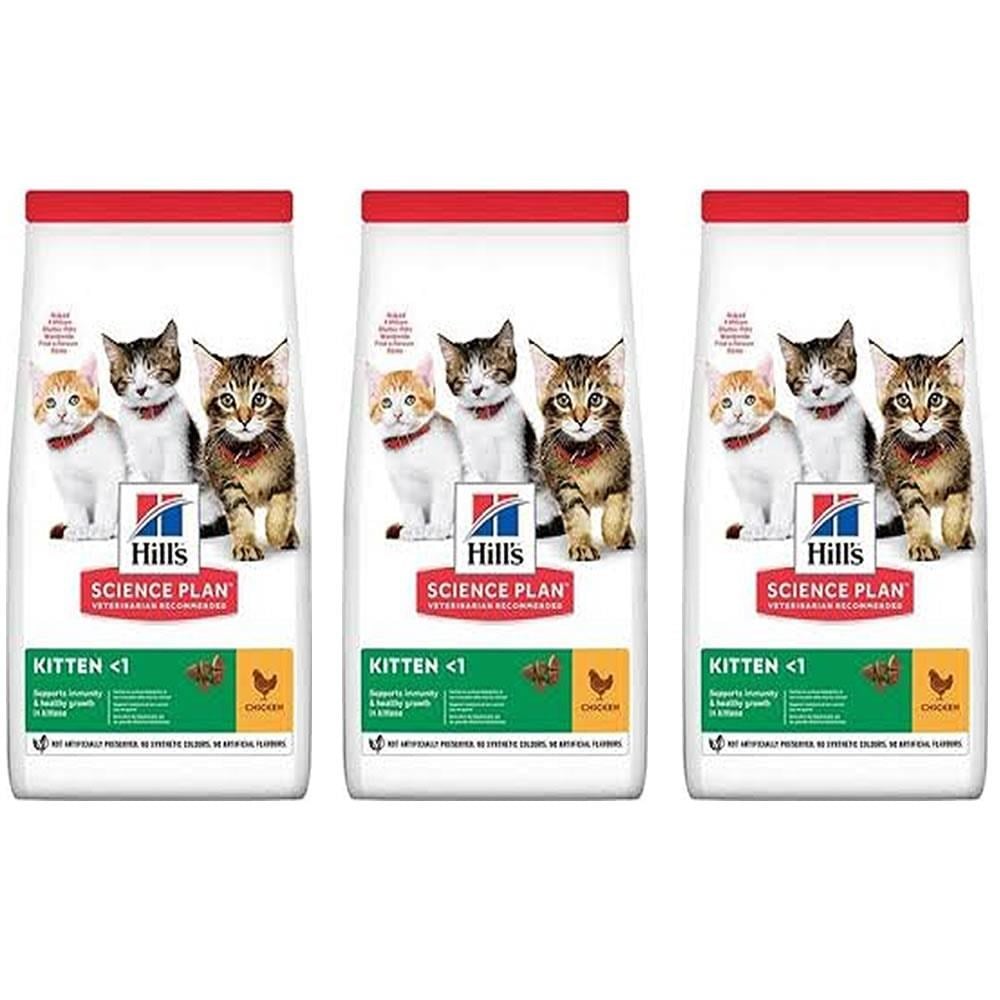 Hill'S Kitten Tavuklu Yavru Kedi Maması 1,5 Kg 3 Adet