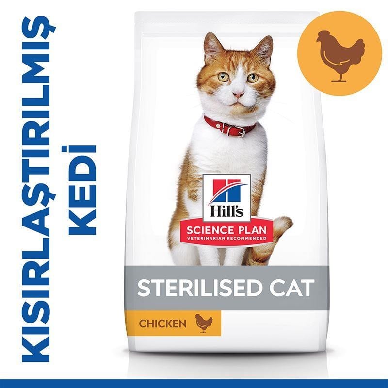 Hills Sterilised Kisirlastirilmis Tavuklu Kedi Mamasi 1,5 Kg