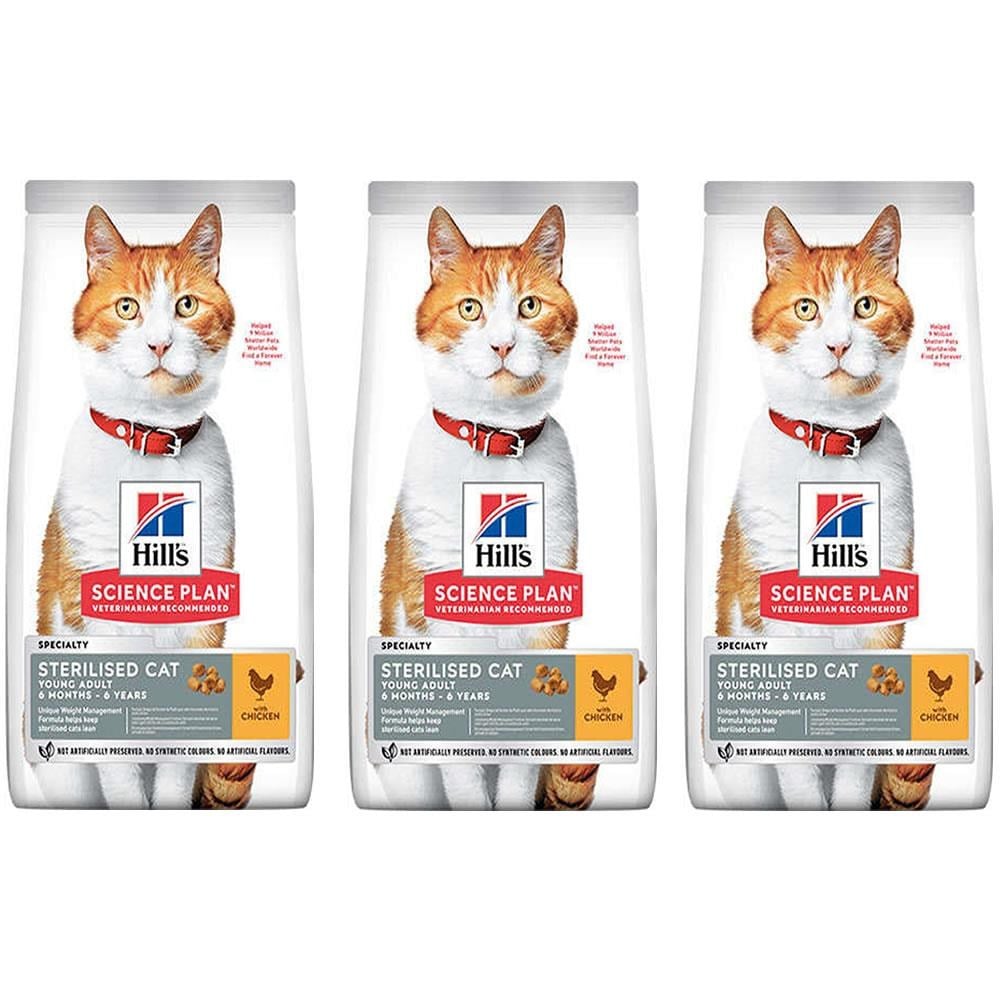 Hill'S Tavuklu Kısırlaştırılmış Kedi Maması 3 Kg 3 Adet