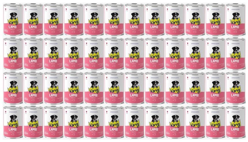King Et Parçacıklı Kuzu Etli Yavru Köpek Konserve 400 Gr*48 ADET