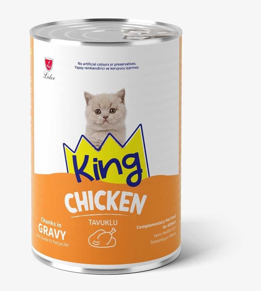 King Et Parçacıklı Tavuklu Yavru Kedi Konserve 400 Gr