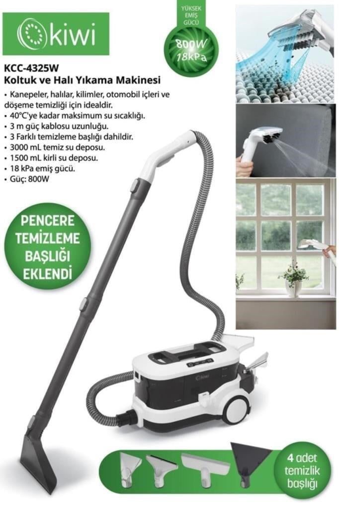 Kiwi KCC-4325W 800 W Koltuk ve Halı Yıkama Makinesi