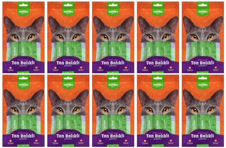 Kiwi Pets Yammies Ton Balıklı Karidesli Sıvı Kedi Ödül Maması*10 lu Set