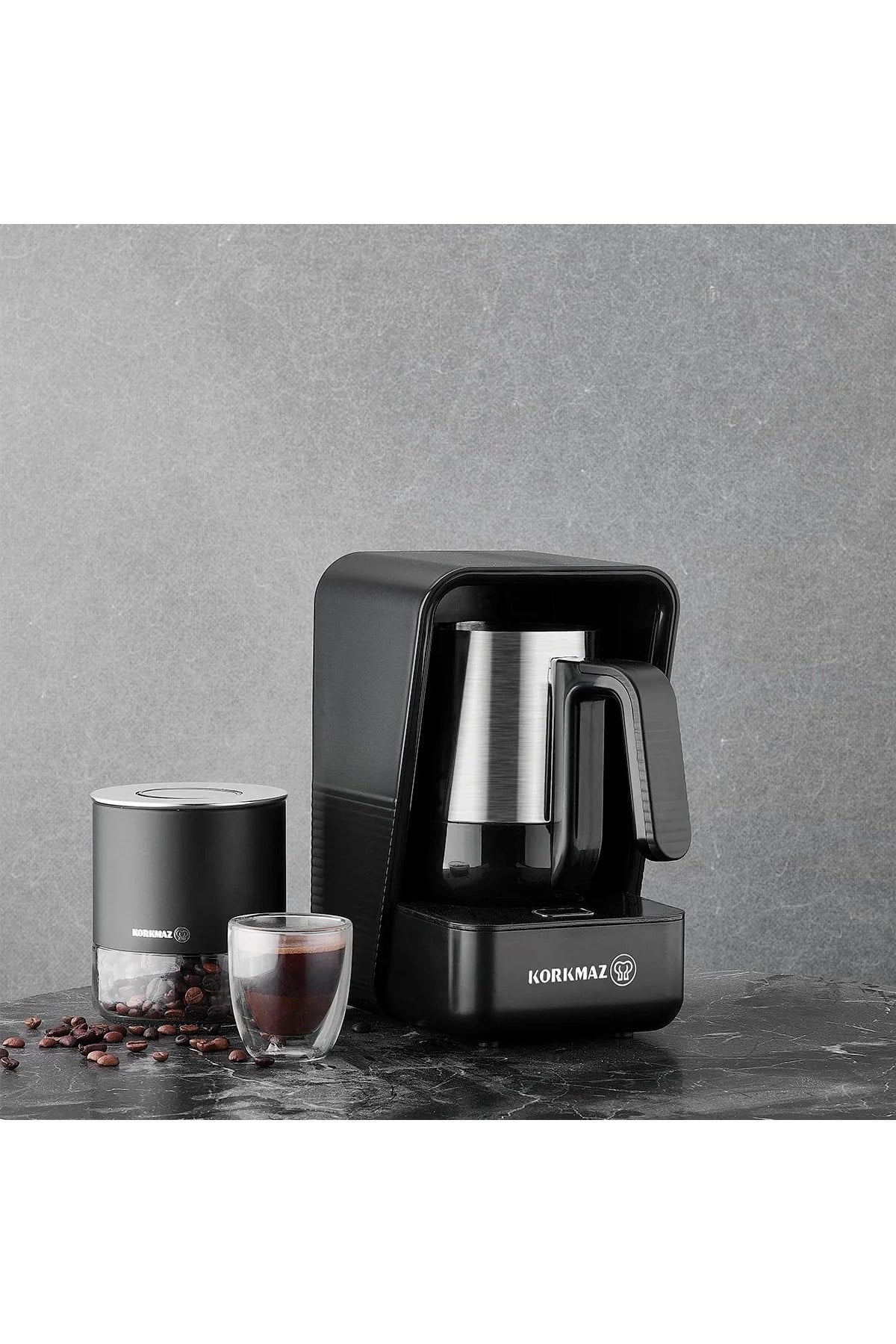 Korkmaz Moderna GriSatin Kahve Makinesi A863-01