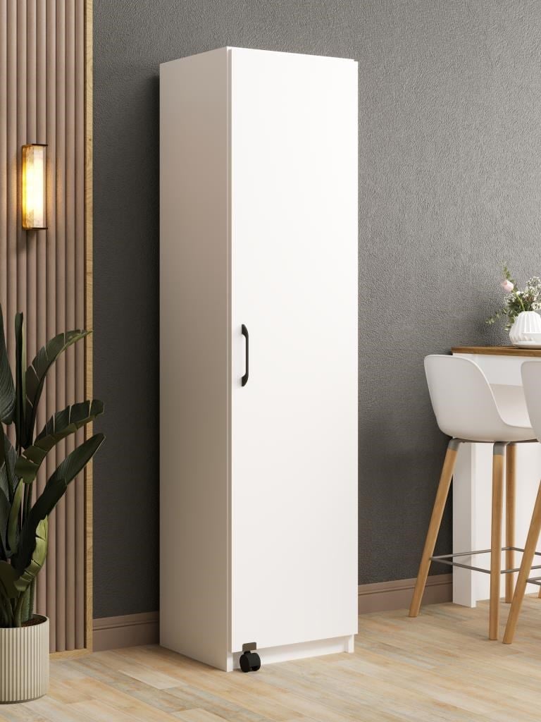 Kuzeylife Novens Çok Amaçlı Erzak-Kiler Dolabı Tek Kapaklı Beyaz