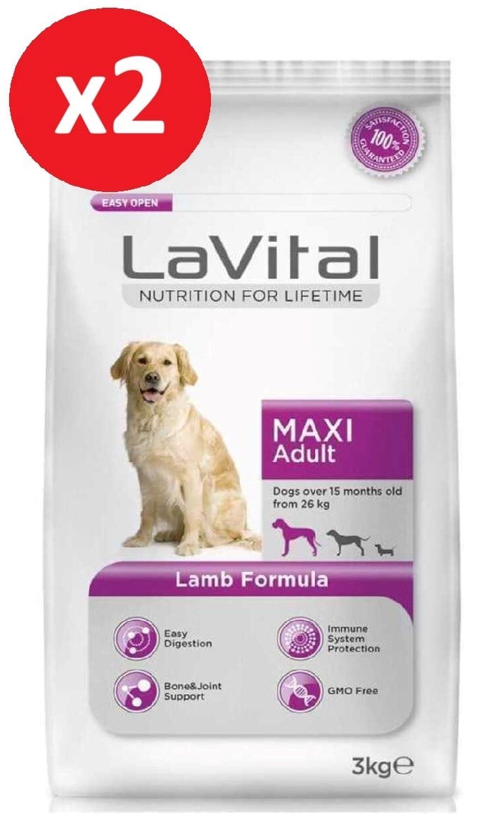 Lavıtal Dog Maxı Adult Lamb Köpek Maması 3 Kg*2 Adet