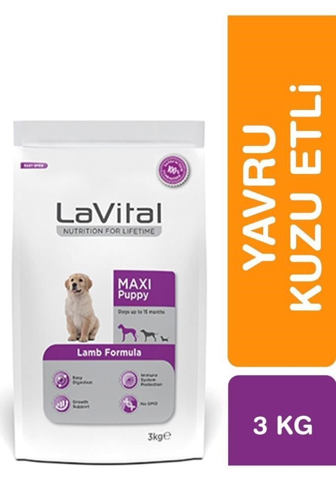 LaVital Kuzu Etl Büyük Irk Yavru Kuru Köpek Maması 3 Kg