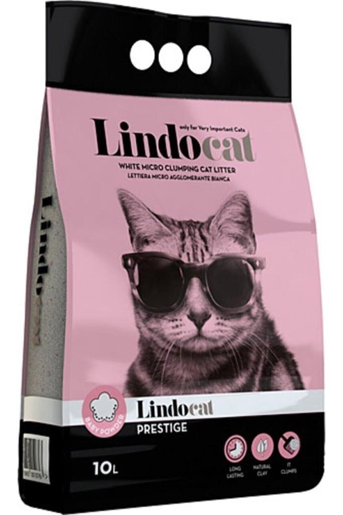 Lindocat Bebek Pudralı Ince Taneli Topaklaşan Kedi Kumu 10 Lt