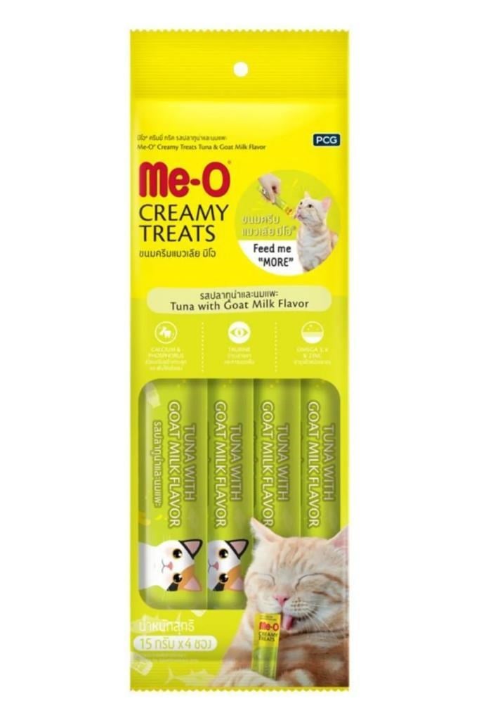 Me-O Creamy Ton Balıklı Ve Keçi Sütlü Kedi Ödül Maması 15 Gr x 4 Adet