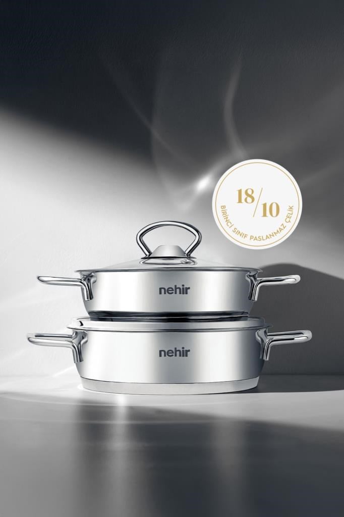 Nehir Silver 4 Parça Paslanmaz Çelik Sahan Seti (18-20 cm)