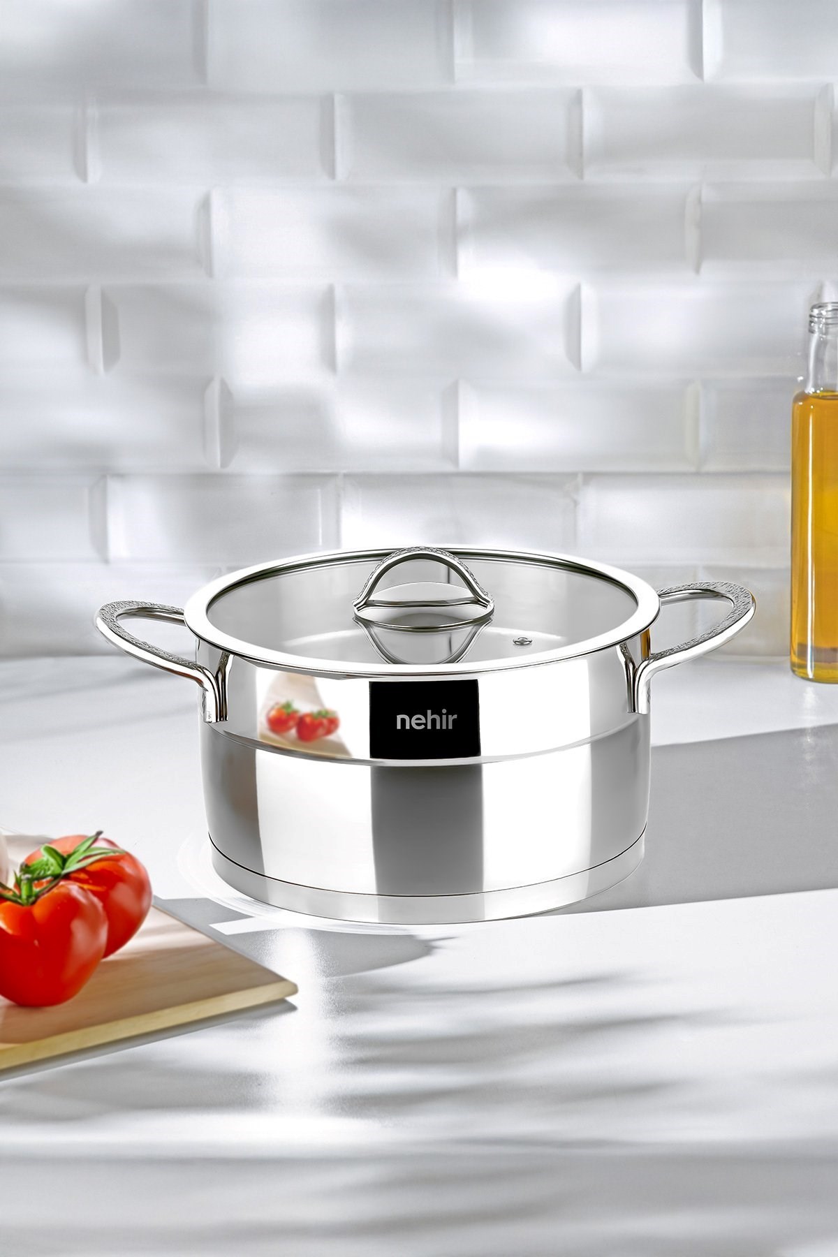 Nehir Silver Mat Trend 22 cm Derin Tencere