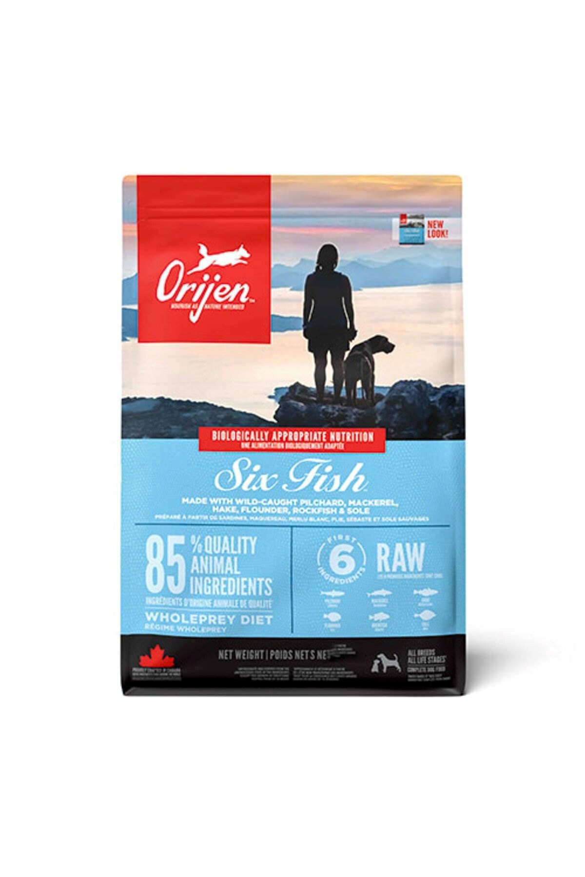 Orijen Six Fish Tahılsız Balıklı Yavru ve Yetişkin Köpek Maması 11.4 Kg