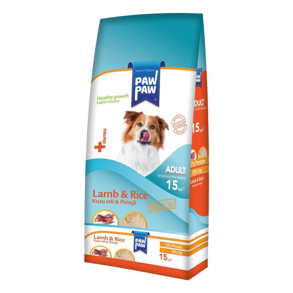 Paw Paw Kuzu Etli Ve Pirinçli Yetişkin Köpek Maması 15 kg 