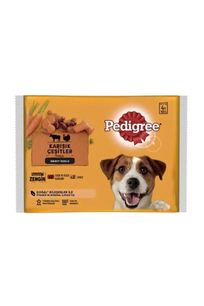Pedigree Et Çeşitleri Pouch Köpek Konserve Konservesi 4x100 gr
