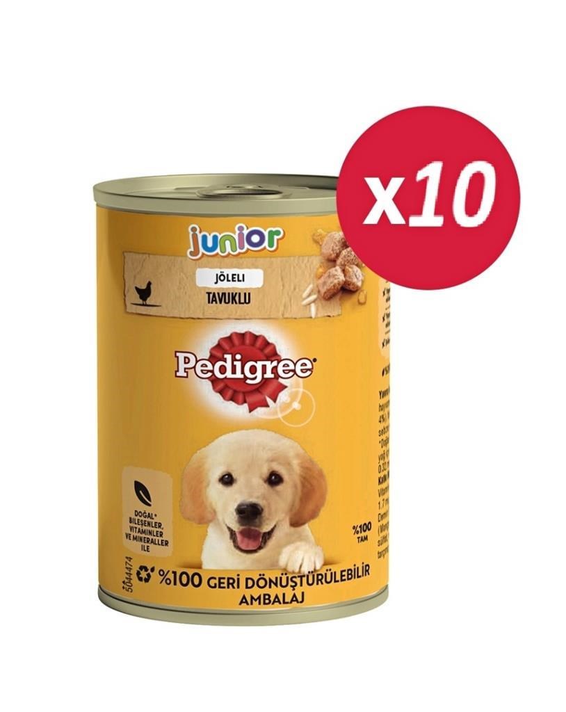 Pedigree Junior Tavuklu Yavru Konserve Köpek Maması 400 Gr*10 ADET