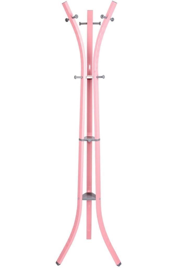 Perilla Metal Lobby 360 Ayaklı Portmanto Askılık Pembe 40 cm 185 cm