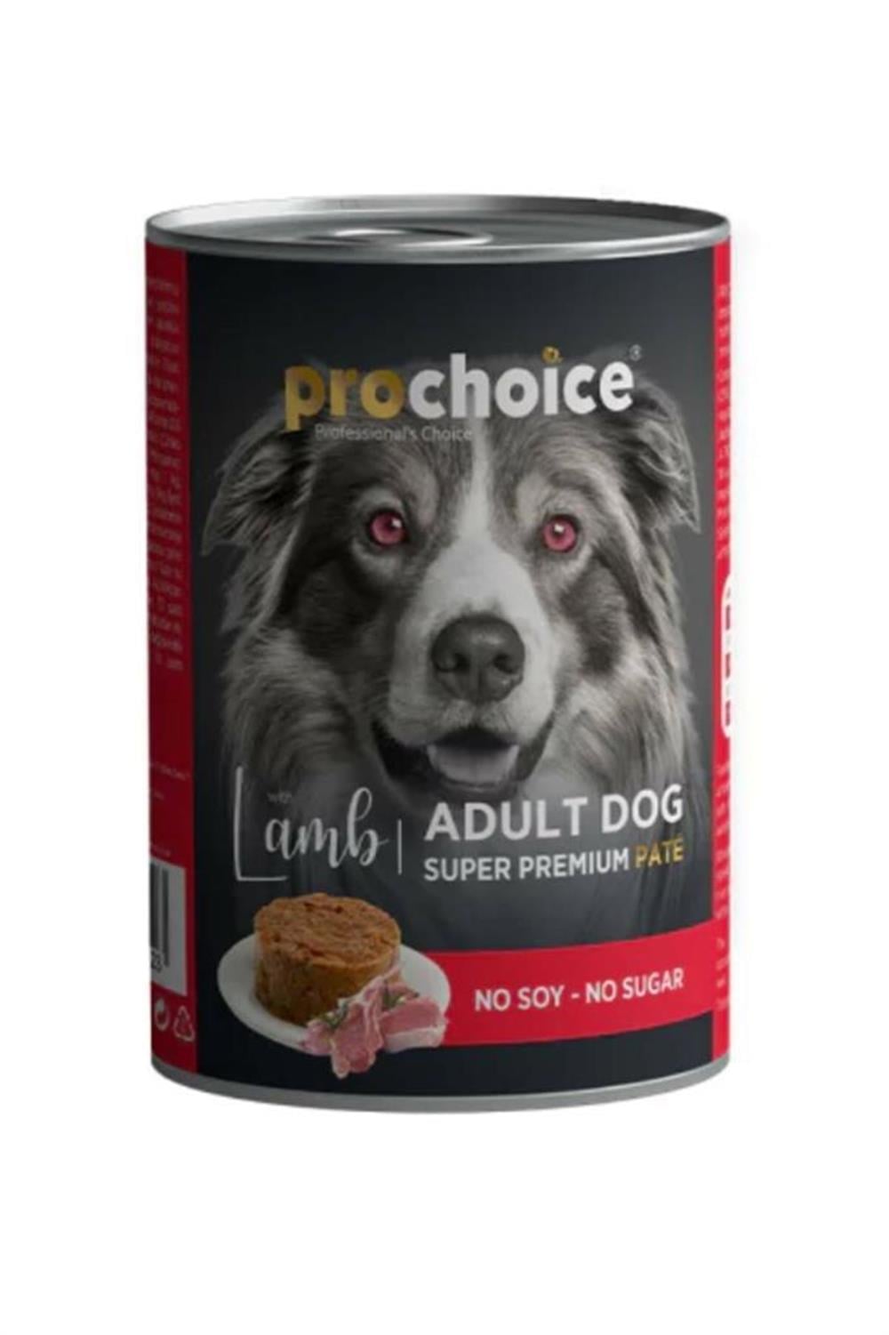 Pro Choice Kuzu Etli Sekersiz Ezme Yetiskin Köpek Konservesi 400gr