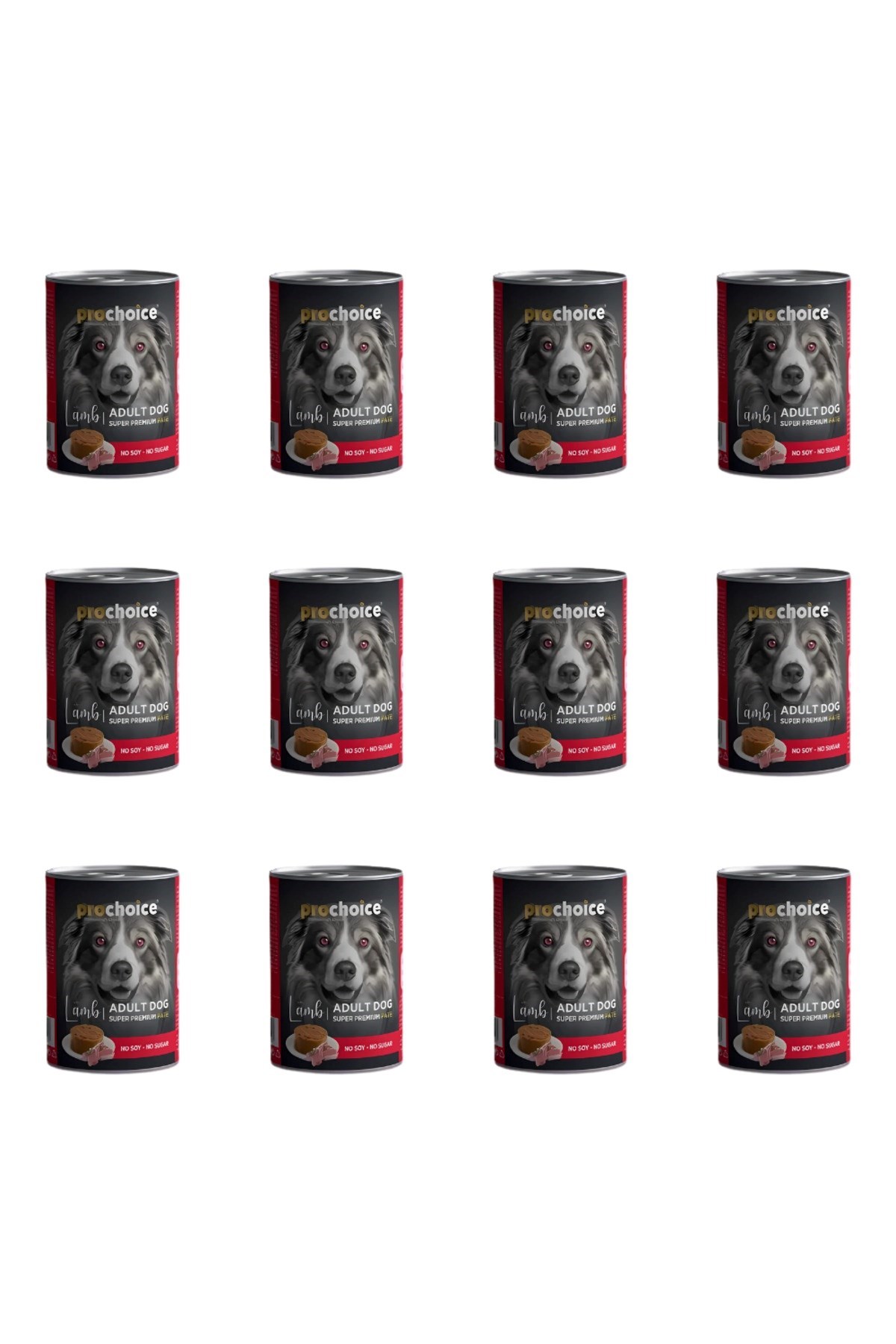 Pro Choice Kuzu Etli Sekersiz Ezme Yetiskin Köpek Konservesi 400gr*12 ADET